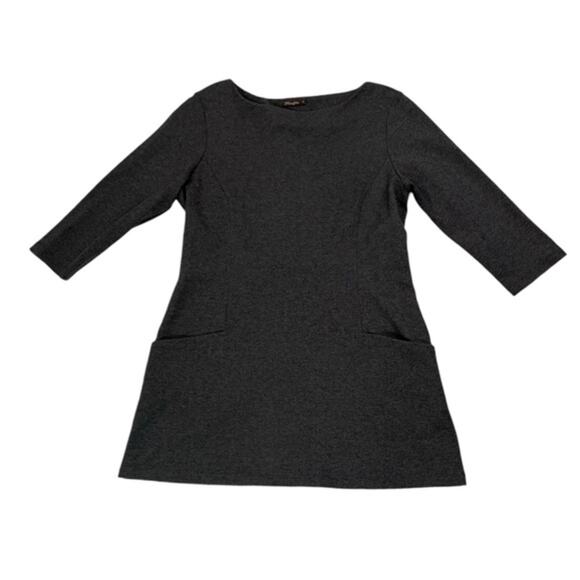 J.McLaughlin Pockets Grey Solid Minimalist Basic Career Office Dress Size Medium - Picture 1 of 8